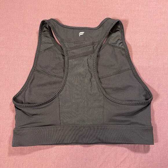 Fabletics Trinity High Impact Sports Bra Triple Pocket Design in Black - Picture 1 of 3